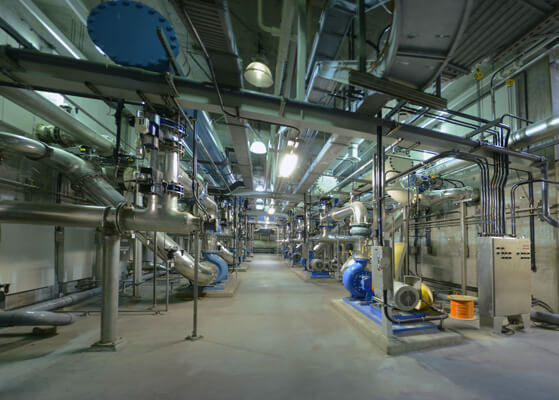 Interior view of the Orange Country Water District Groundwater Replenishment System
